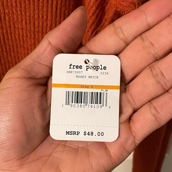 Free People Rosey Brick Knit Top - Picture 3 of 13